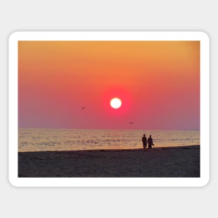 Couple Watching the Sunset Sticker